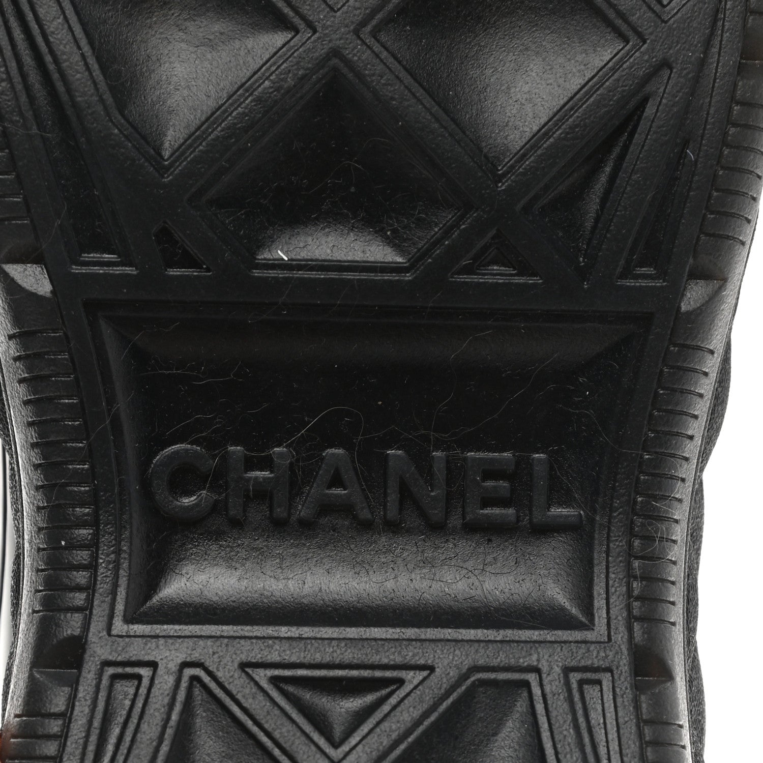 Chanel Suede Calfskin Mixed Fibers CC Sneakers 38.5 Black 6 of 9