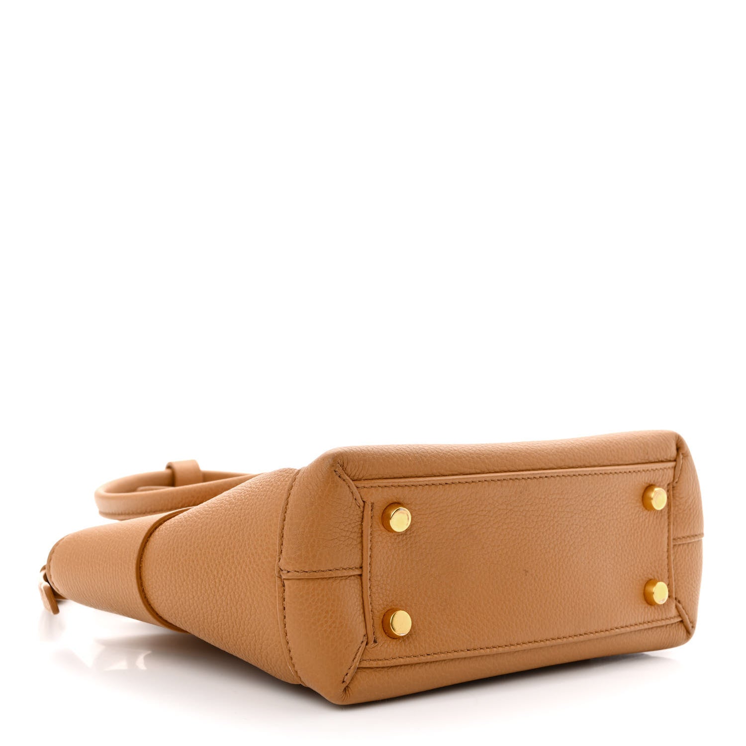 Bottega Veneta Grained Calfskin Maxi Intrecciato Mini Arco Caramel 4 of 11