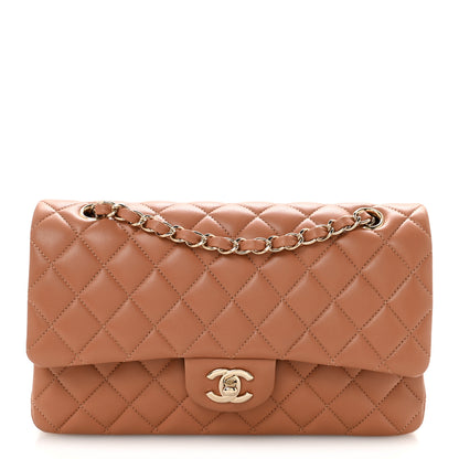Chanel Lambskin Quilted Medium Double Flap Brown 1 of 11