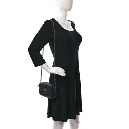 Chanel Aged Calfskin Quilted Mini Reissue Camera Case Black 2 of 9
