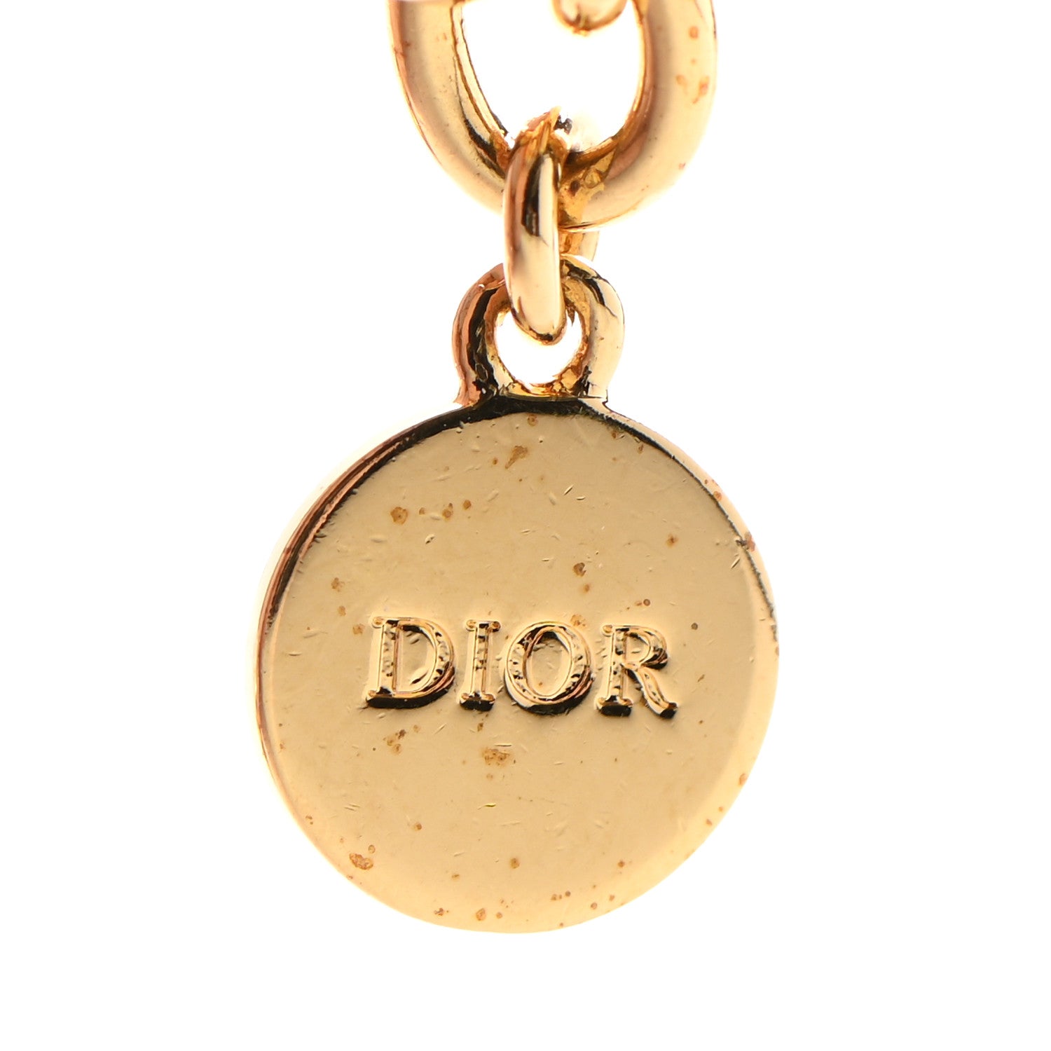 Christian Dior Metal Danseuse Etoile Chain Choker Necklace Gold 5 of 5