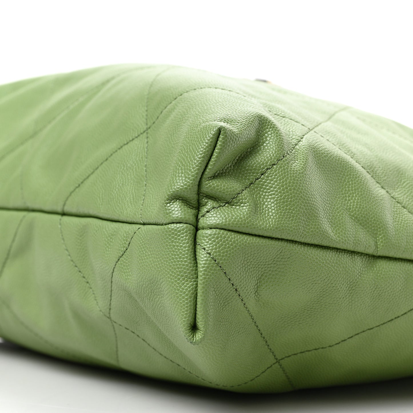 Shiny Caviar Quilted Chanel 22 Green