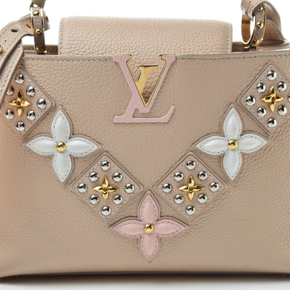Louis Vuitton Taurillon Mechanical Flowers Smile Capucines BB Beige 7 of 14