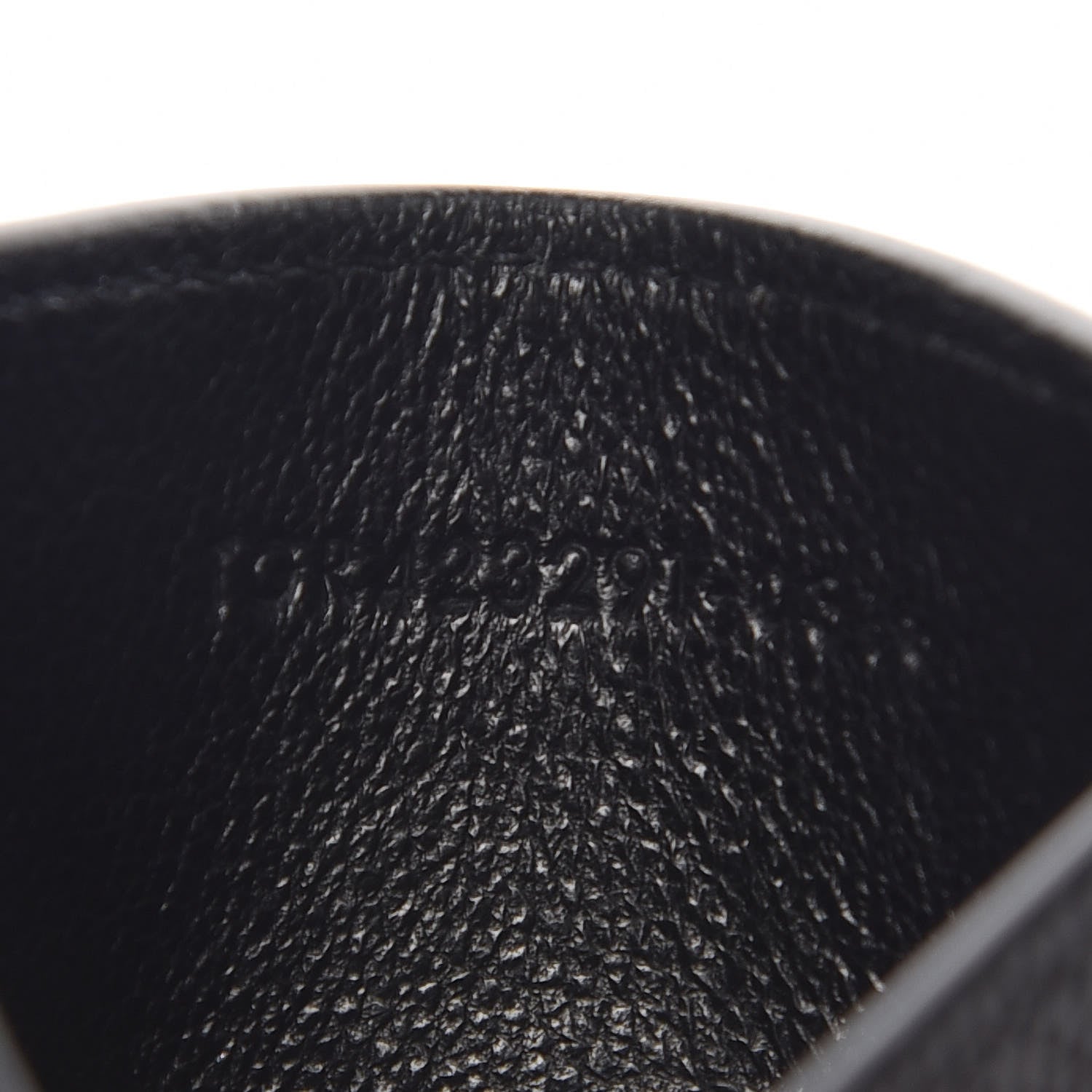 Saint Laurent Grain De Poudre Matelasse Chevron Monogram Credit Card Case Black 7 of 8
