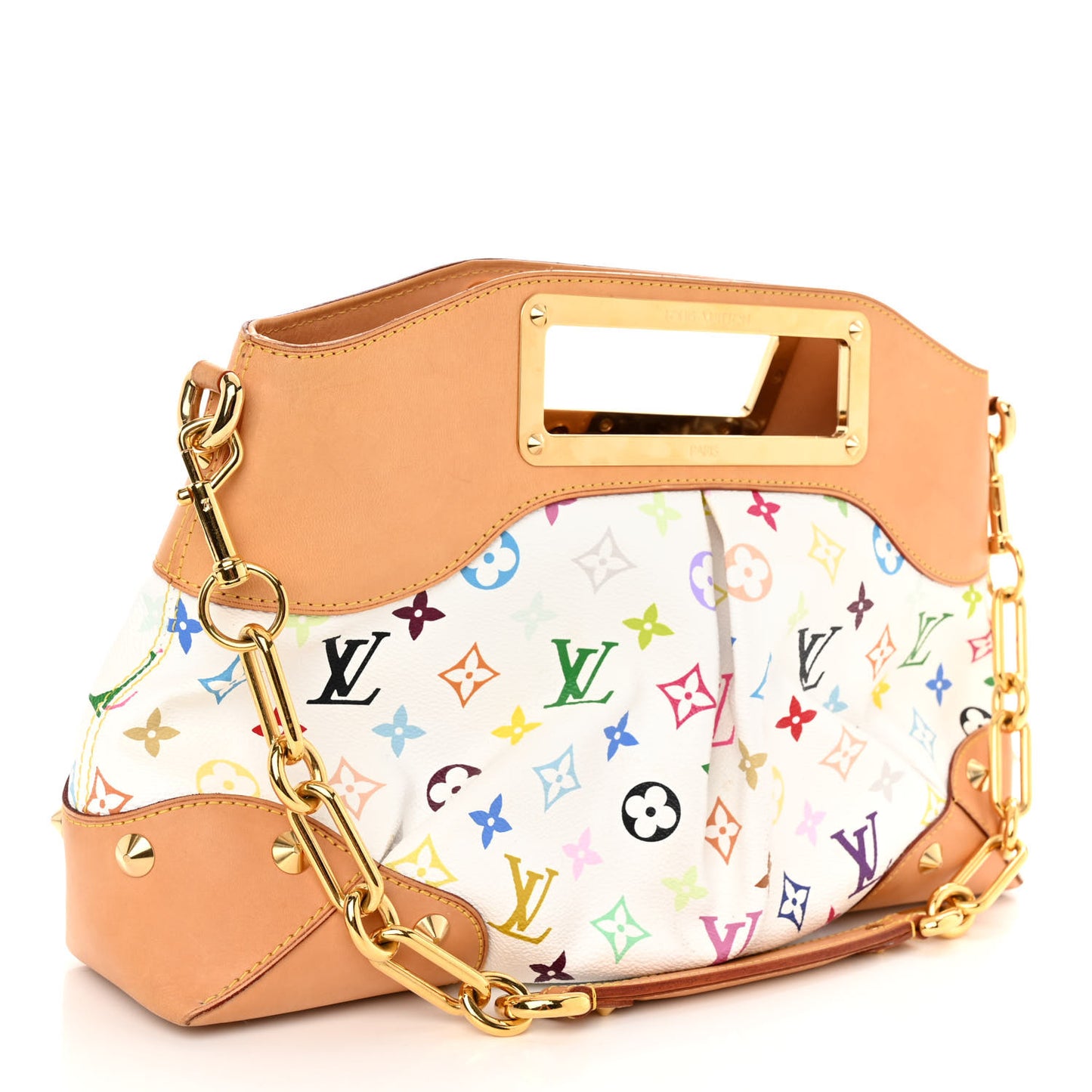 LOUIS VUITTON Monogram Multicolor Judy GM White