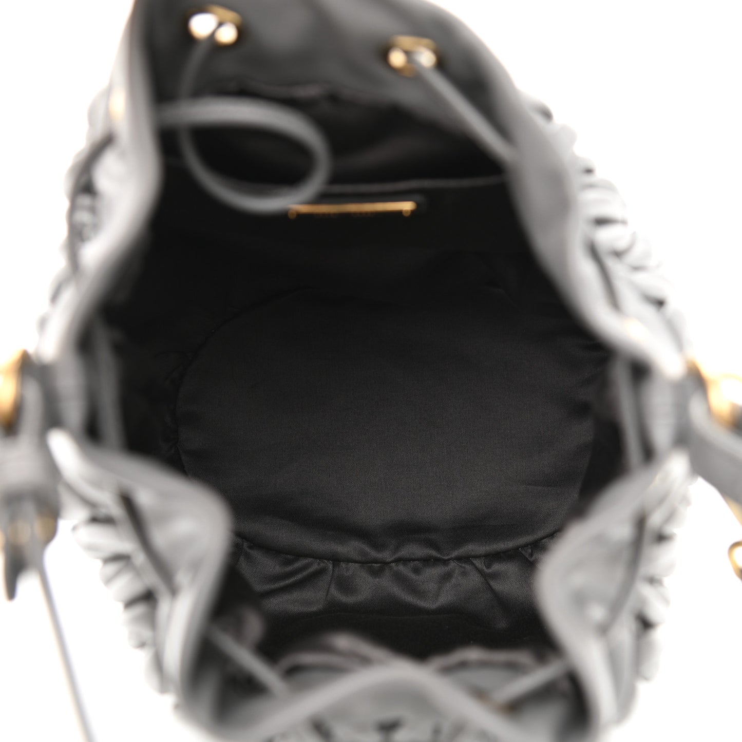 Nappa Matelasse Small Bucket Bag Marmo