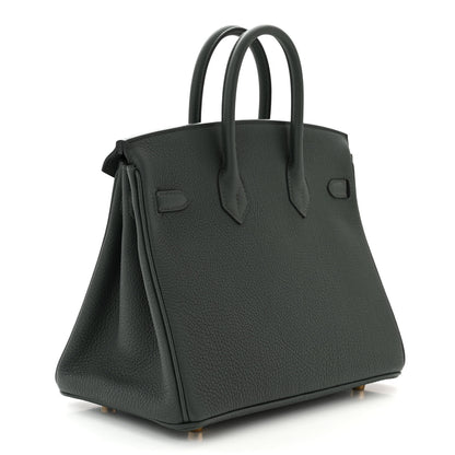 Hermes Togo Birkin 25 Vert Fonce 3 of 11