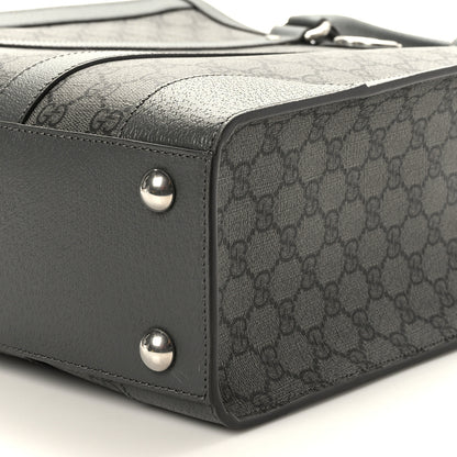 Gucci GG Supreme Monogram Textured Dollar Calfskin Medium Ophidia Tote Grey Black Graphite Grey 9 of 9