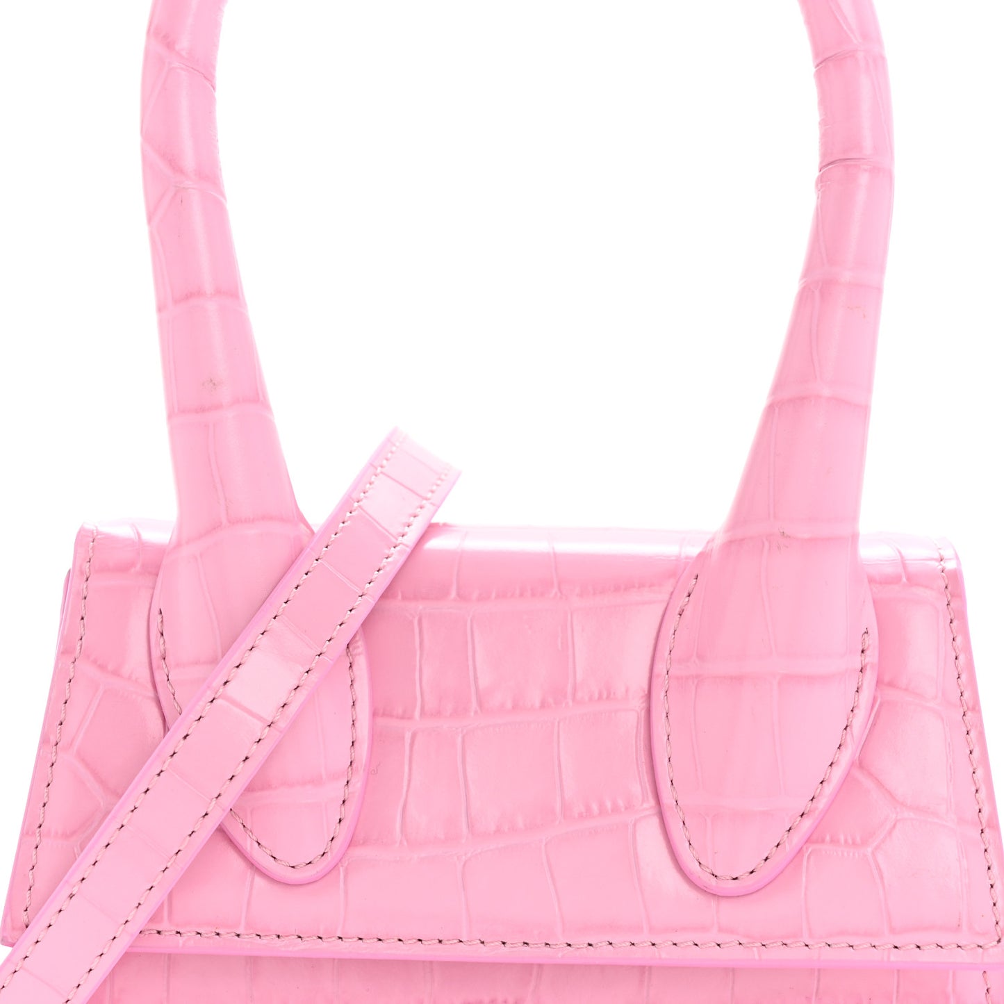 Calfskin Crocodile Embossed Le Chiquito Pink