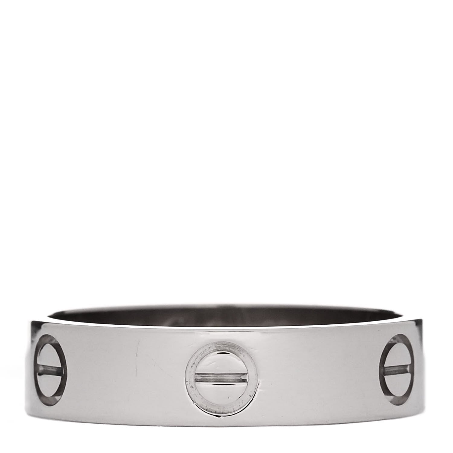 Cartier 18K White Gold 5.5mm LOVE Ring 63 10.5 1 of 4
