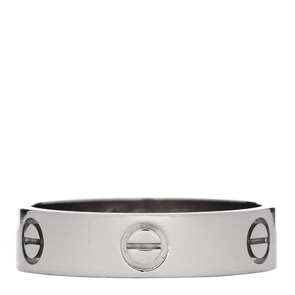Cartier 18K White Gold 5.5mm LOVE Ring 63 10.5 1 of 4