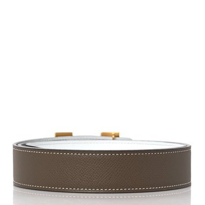 Hermes Epsom 32mm H Belt 90 Etoupe White 2 of 5