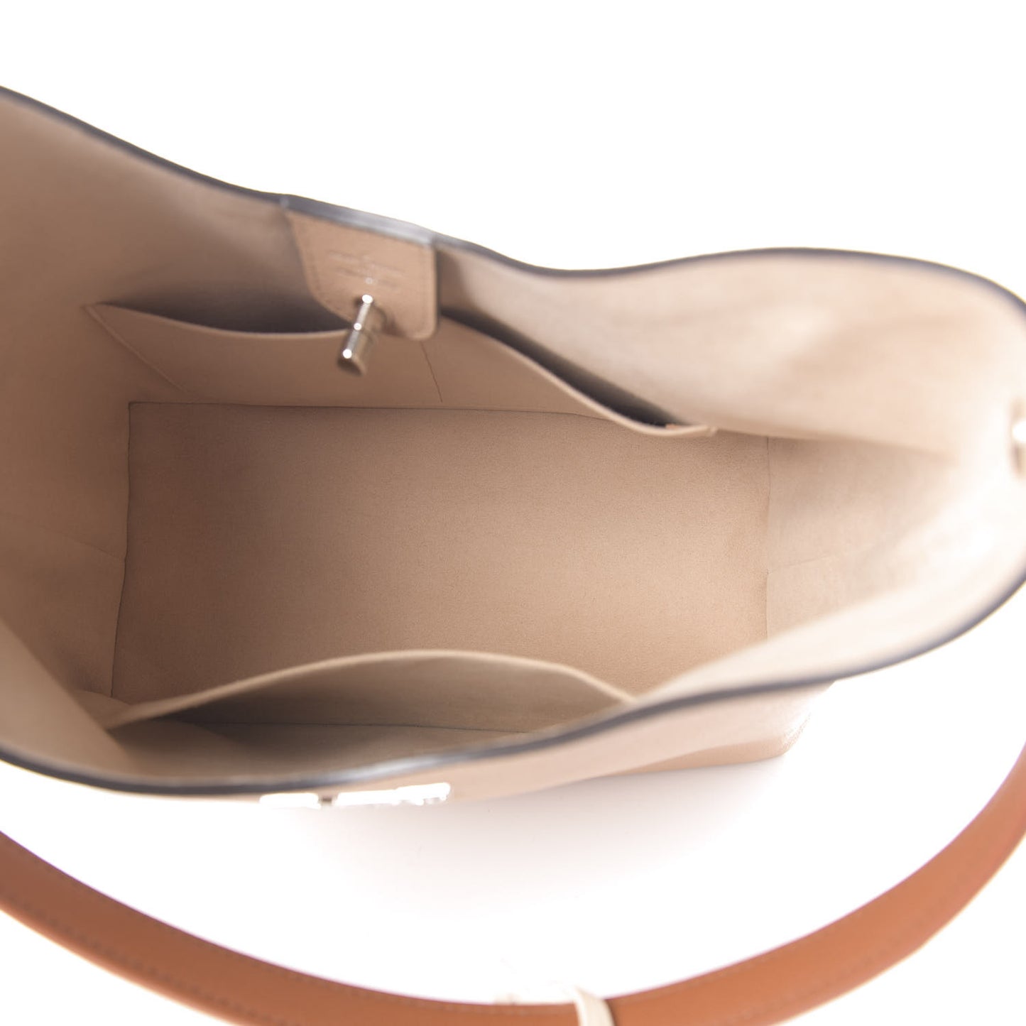 Calfskin Lockme Hobo Beige