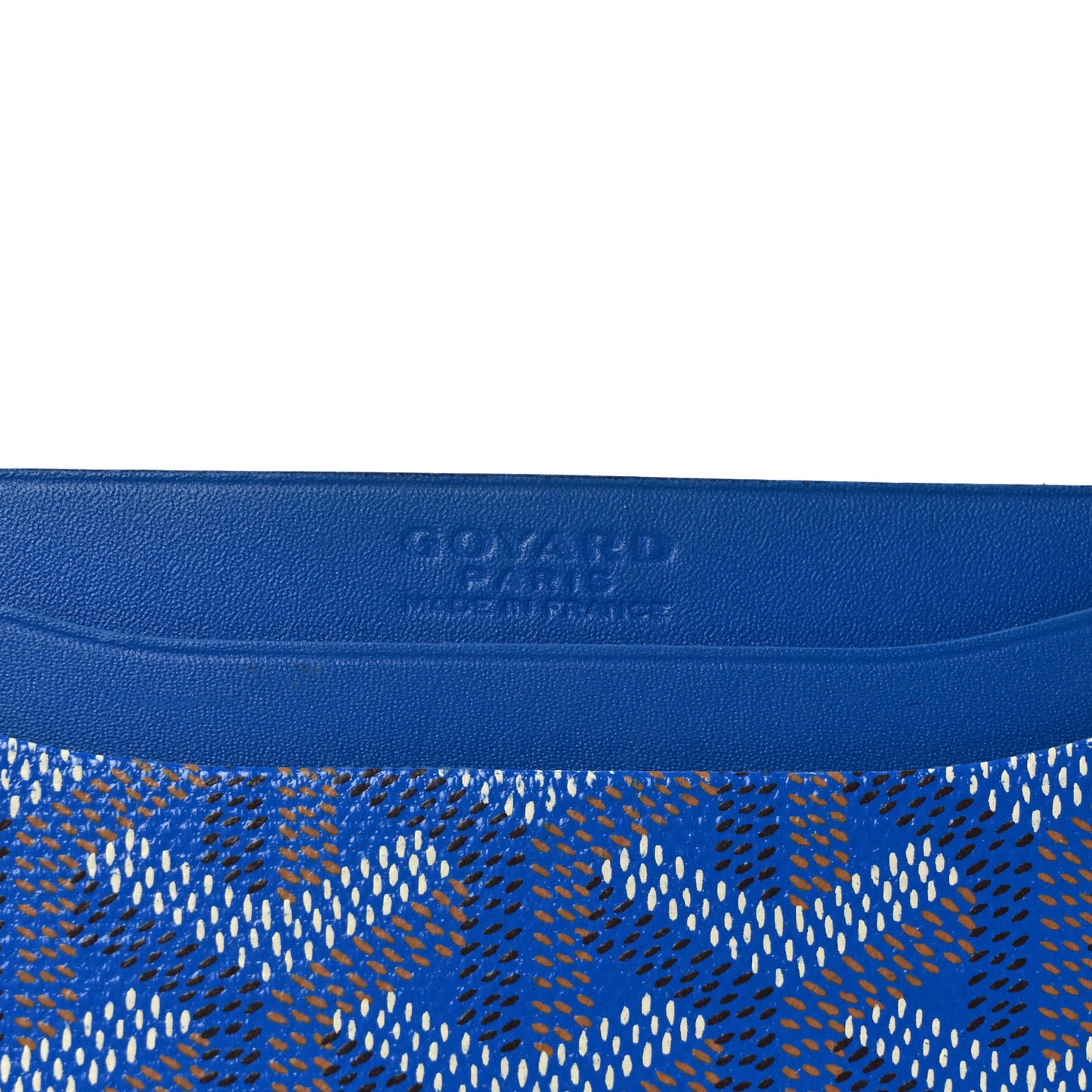Goyardine Saint Sulpice Card Holder Sky Blue