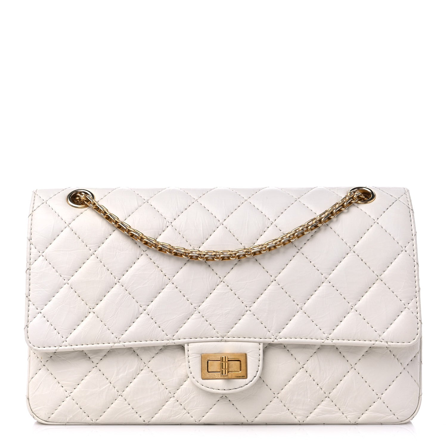 Chanel Aged Calfskin Quilted 2.55 Reissue 226 Flap White 1 of 11
