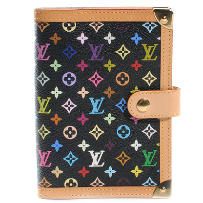 Louis Vuitton Monogram Multicolor Small Ring Agenda Cover Black 1 of 8