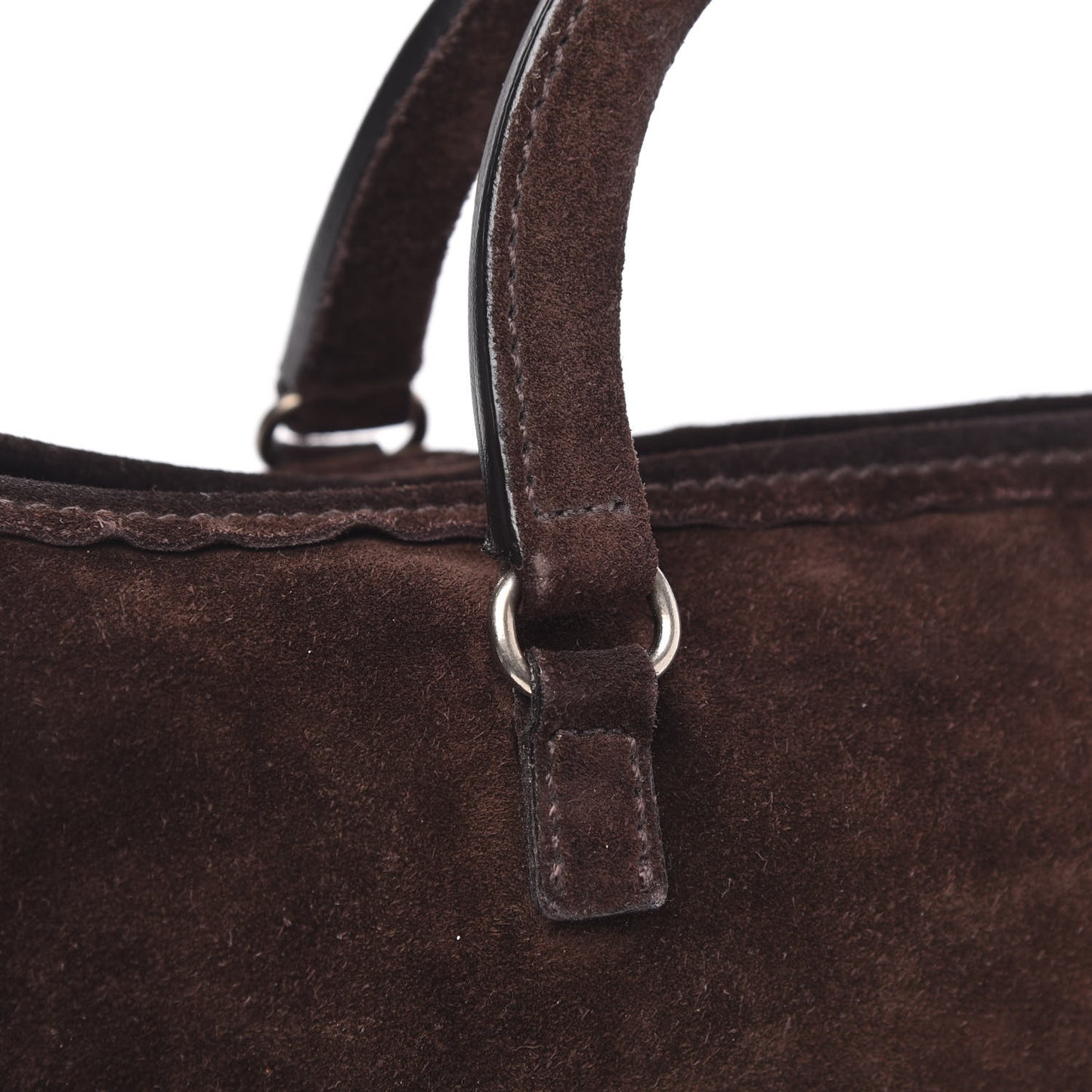 Suede Camoscio Bow Bag Caffe