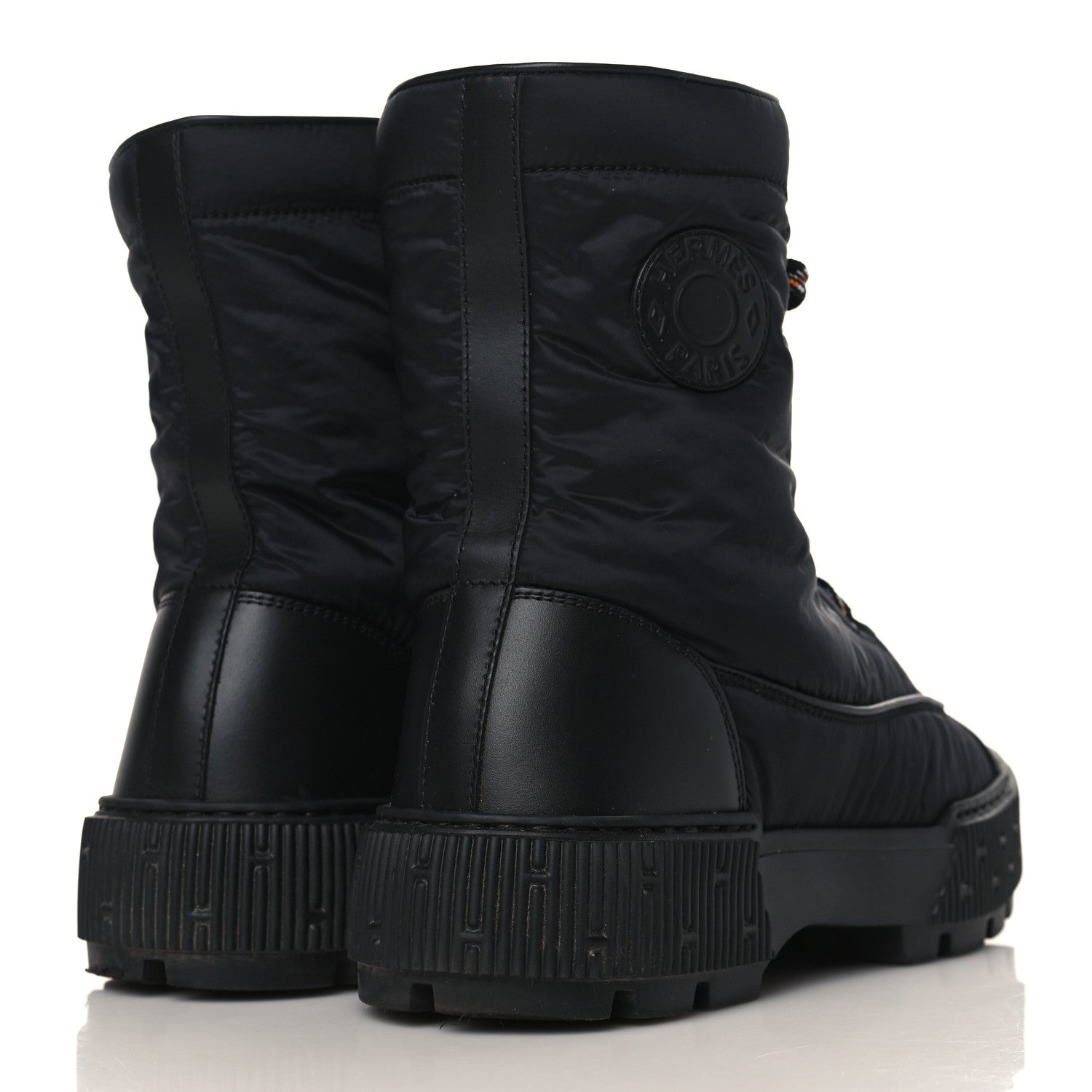 Hermes Calfskin Parachute Fresh Ankle Boots 38.5 Black 4 of 8