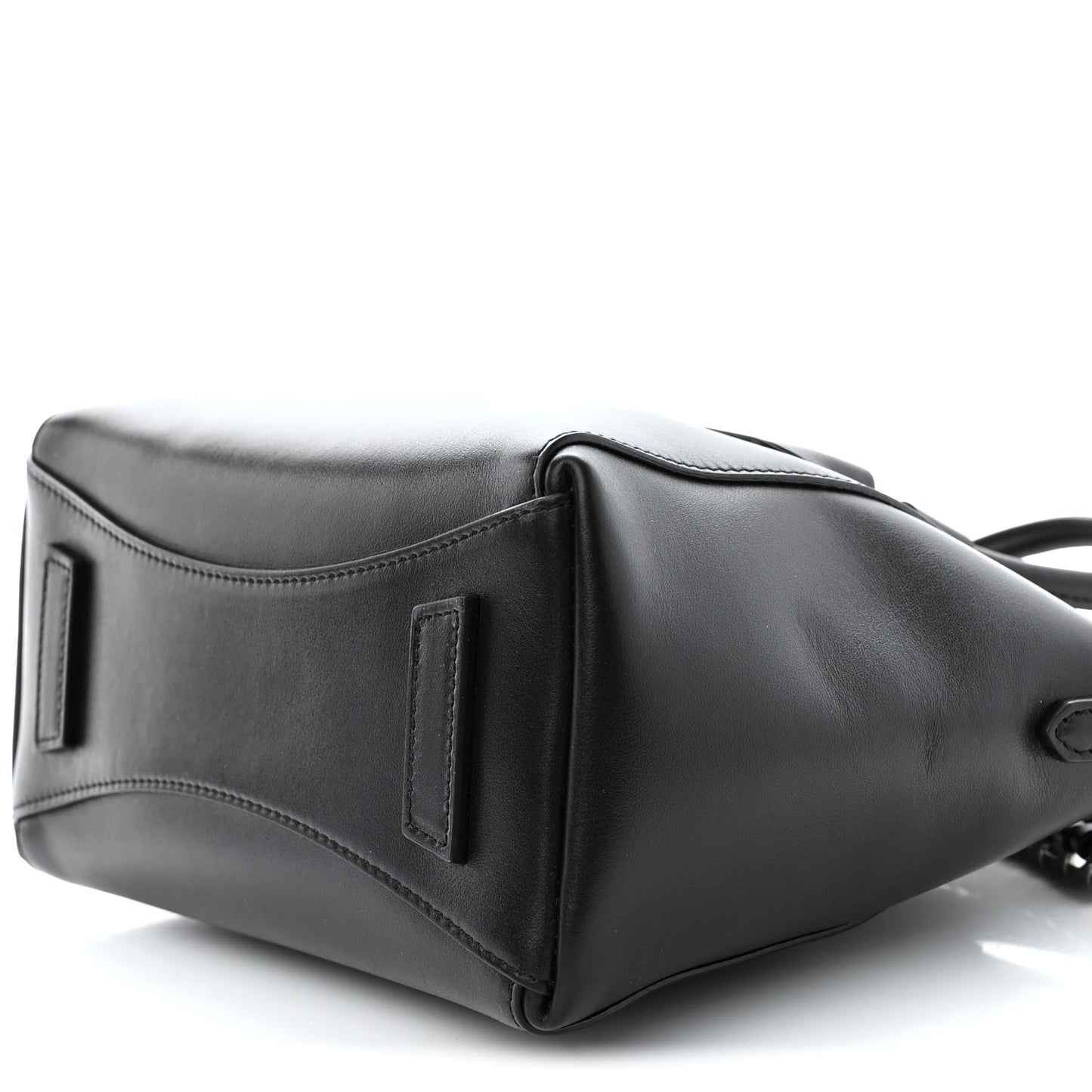 Shiny Lord Calfskin Mini Sport Antigona With Chain Black