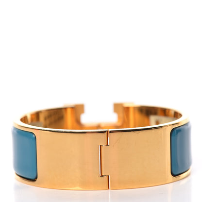 Hermes Enamel Wide Clic Clac H Bracelet PM Bleu Indien 3 of 4