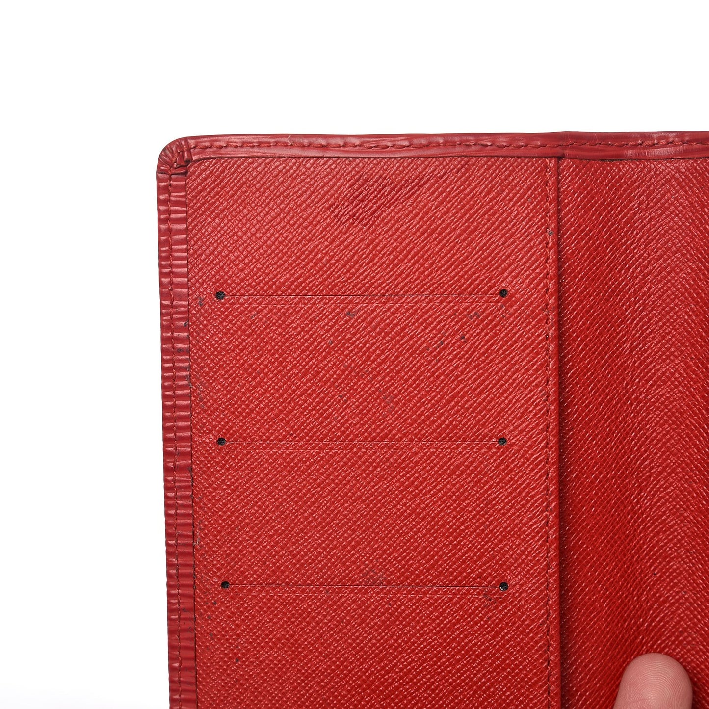 Epi Checkbook Cover Rouge