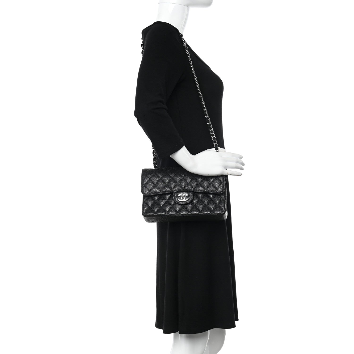 Chanel Caviar Quilted Small Double Flap Black 2 of 10