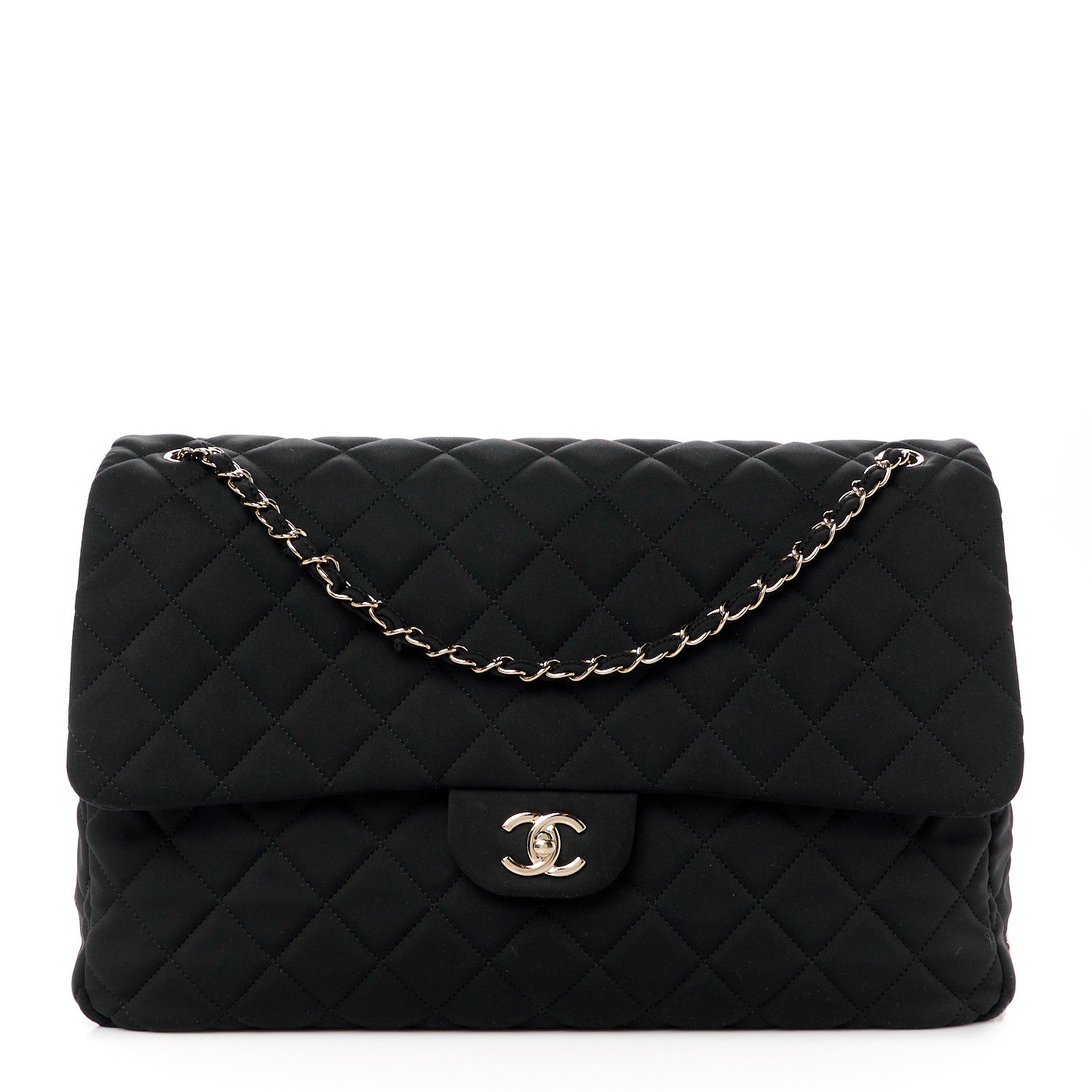 Chanel Neoprene Quilted XXL Travel Flap Bag Black 1 of 13