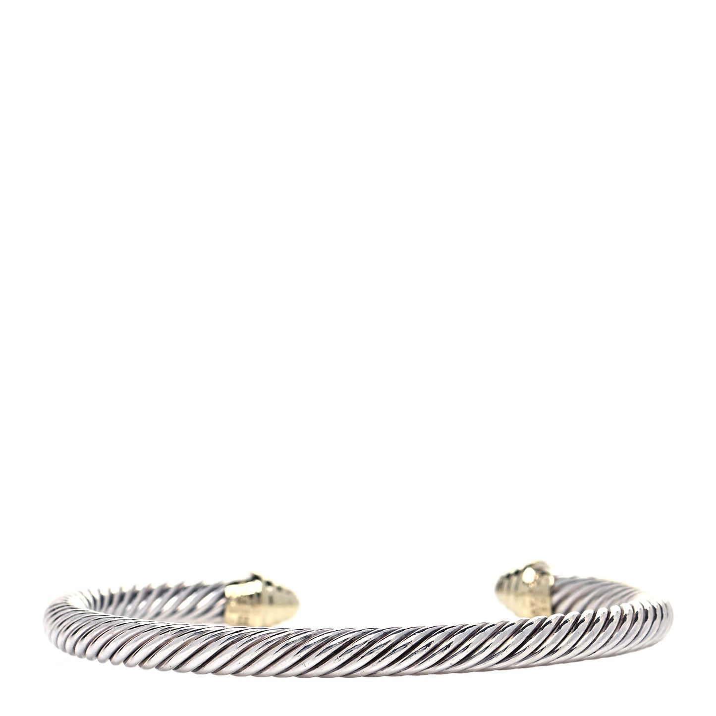 Sterling Silver 14K Yellow Gold 5mm Cable Classics Bracelet