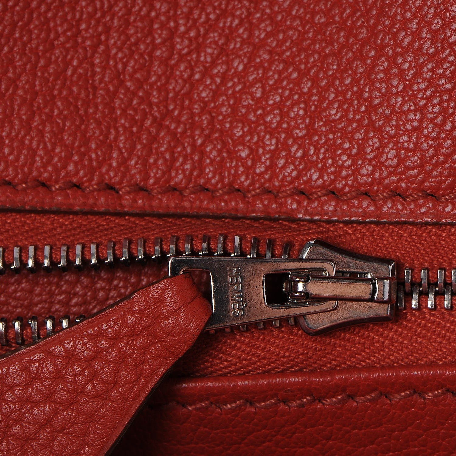 Hermes Taurillon Clemence Birkin 40 Sanguine 9 of 26