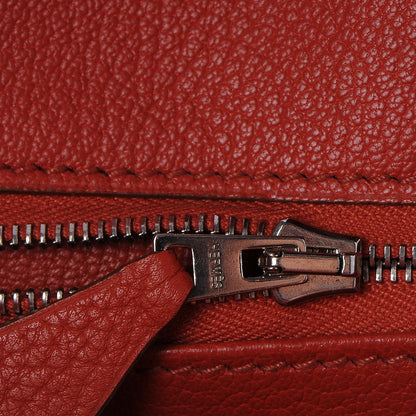 Hermes Taurillon Clemence Birkin 40 Sanguine 9 of 26