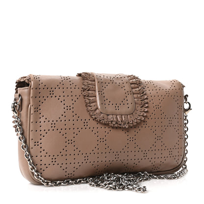 Christian Dior Lambskin Cannage Ruffle New Lock Flap Beige 3 of 10