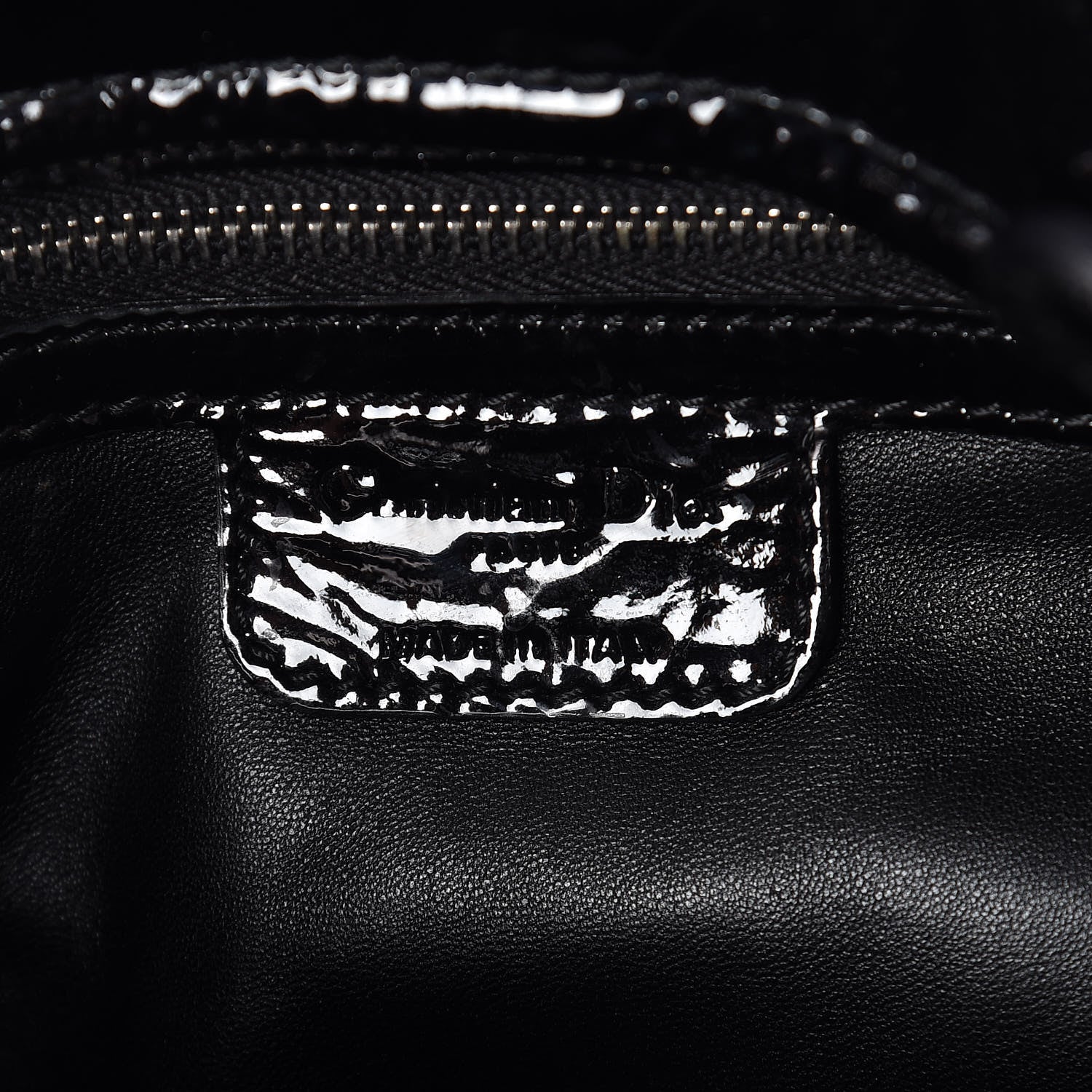 Christian Dior Patent Cannage Dior Tote Black 6 of 9