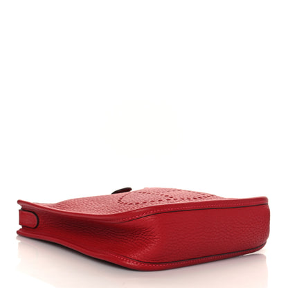 Hermes Taurillon Clemence Amazone Evelyne TPM Rouge Casaque Bleu Saphir 3 of 9