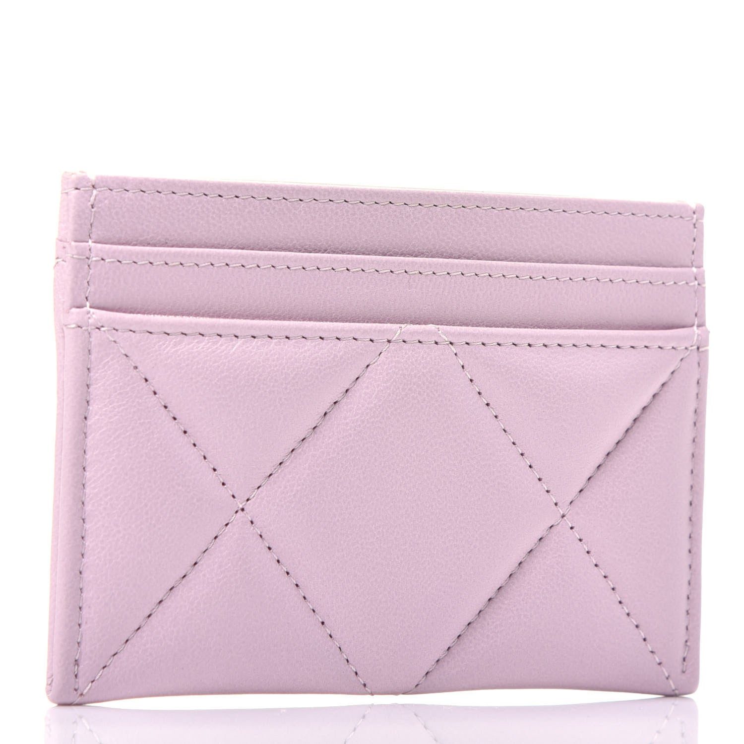 Chanel Lambskin Quilted Chanel 19 Card Holder Light Pink 3 of 9