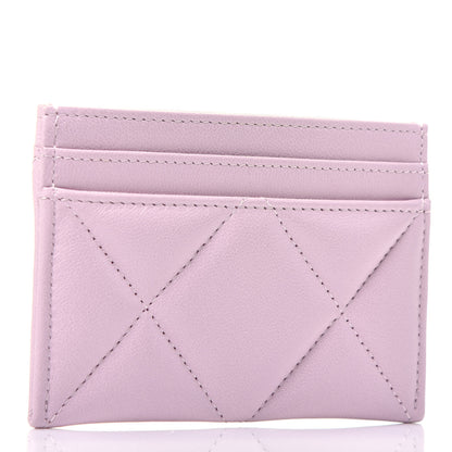 Chanel Lambskin Quilted Chanel 19 Card Holder Light Pink 3 of 9