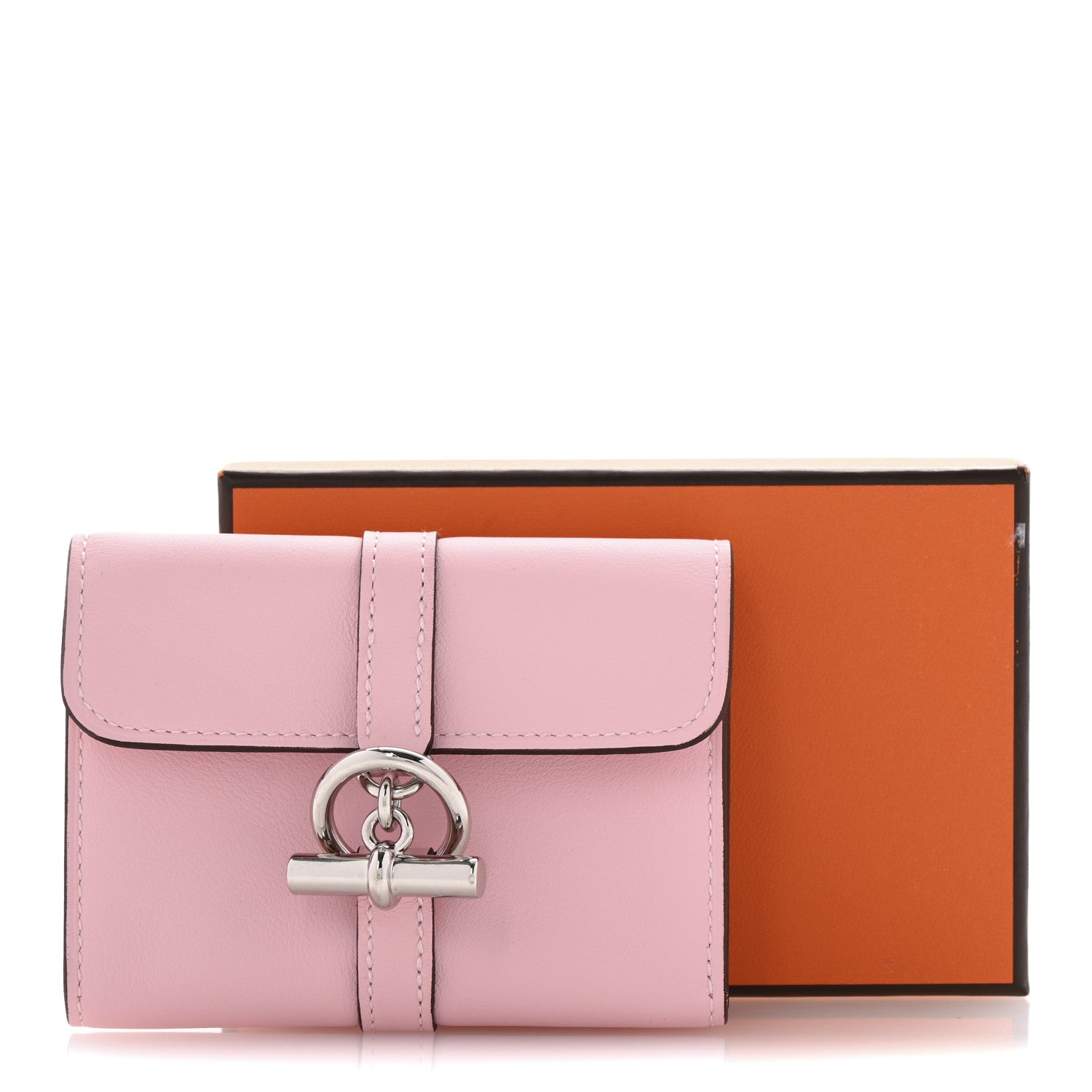 Hermes Swift Glenan Compact Wallet Rose Sakura 9 of 9