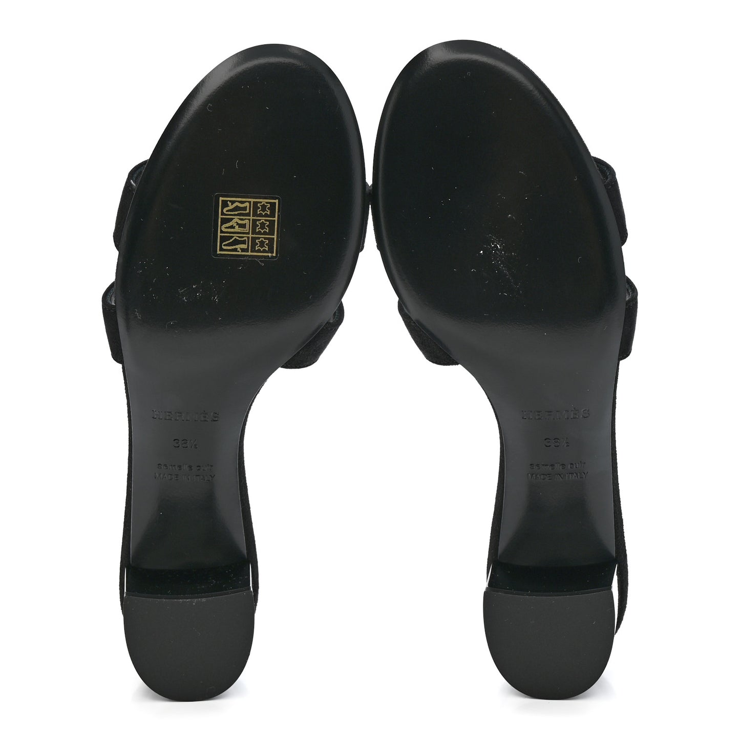 Suede Goatskin Oasis Sandals 38.5 Black