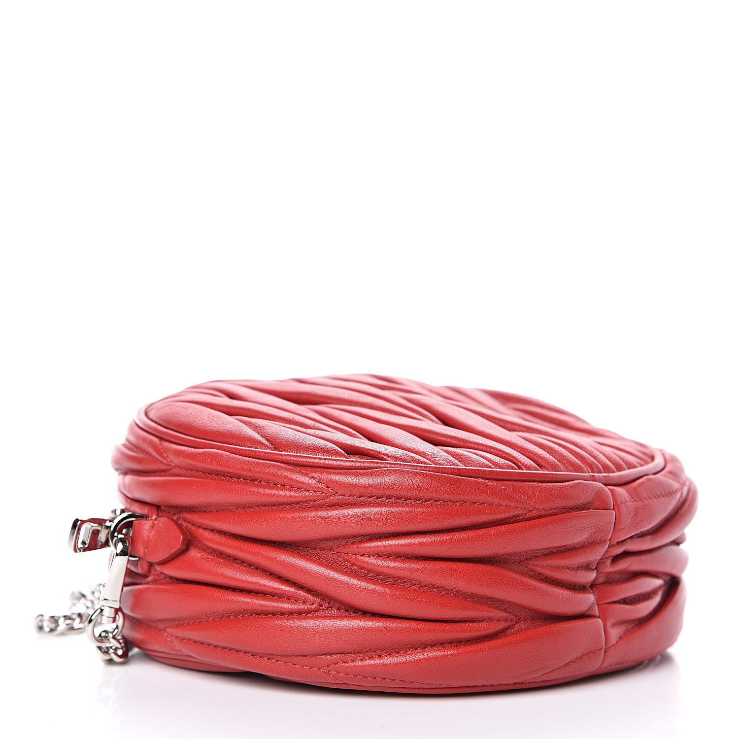 Miu Miu Nappa Matelasse Round Crossbody Fuoco 4 of 8