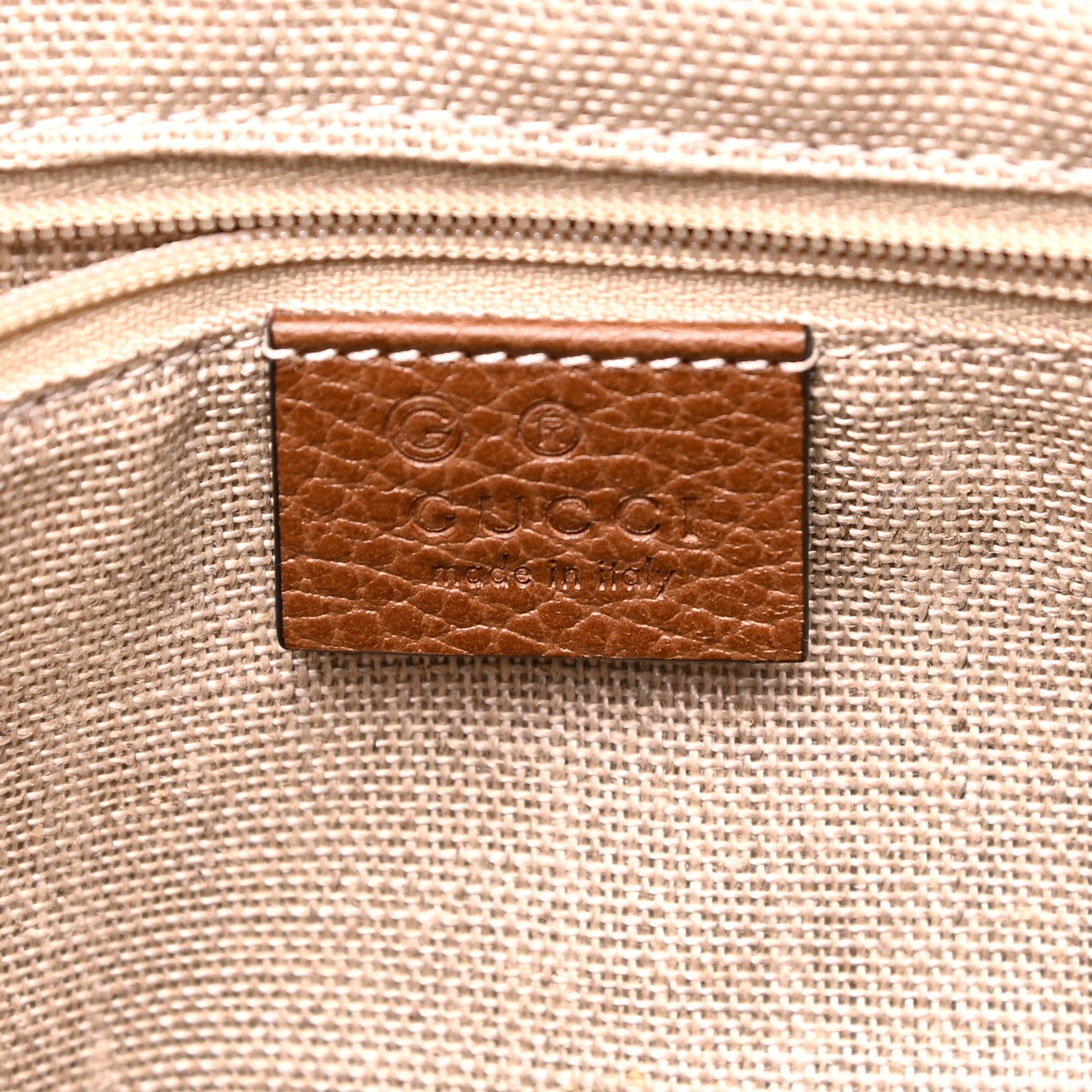 Gucci Monogram Medium Bree Zippered Tote Beige Tabacco 12 of 13