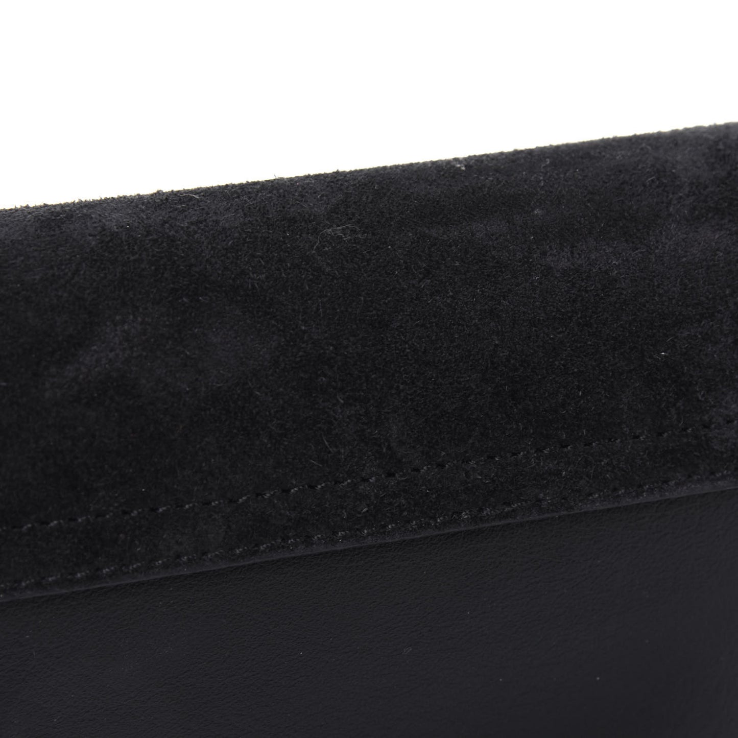 Suede Calfskin Mini Faye Shoulder Bag Black
