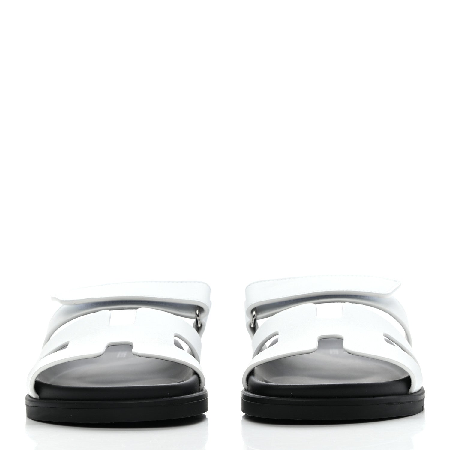 Hermes Calfskin Womens Chypre Sandals 37 White 2 of 8