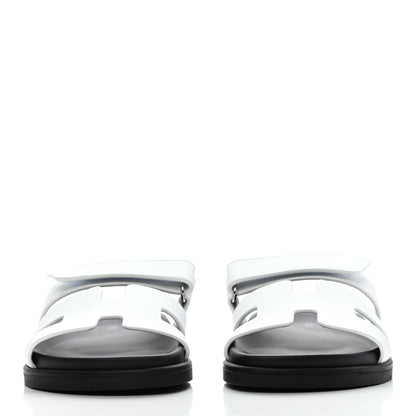 Hermes Calfskin Womens Chypre Sandals 37 White 2 of 8