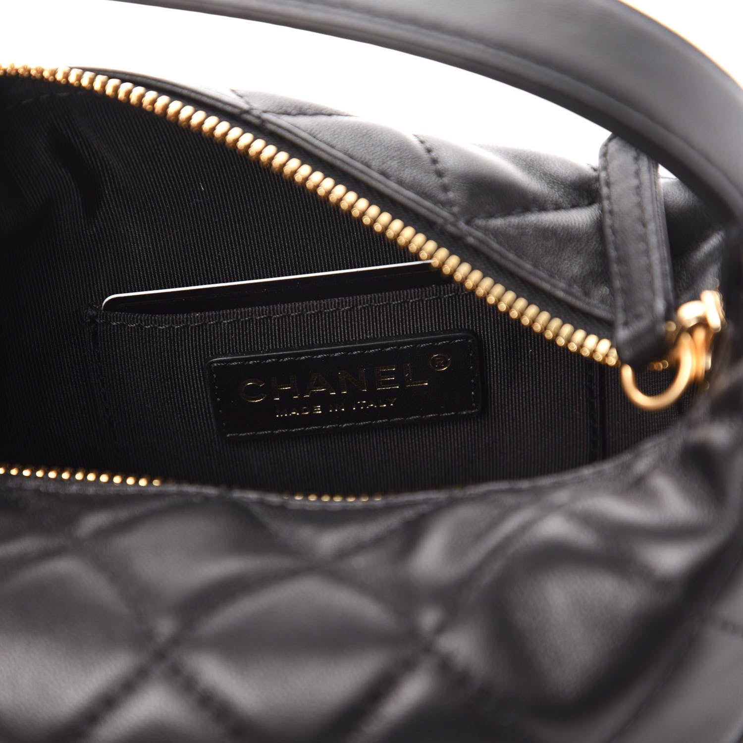 Chanel Lambskin Quilted Small Perfect Meeting Hobo Black 8 of 10
