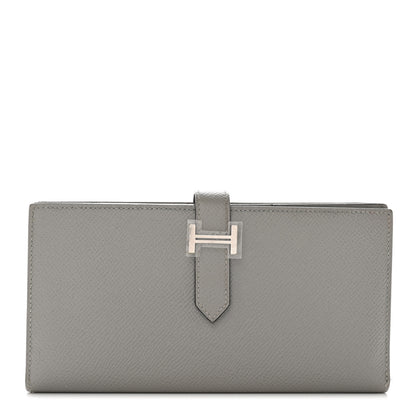 Hermes Epsom Bearn Gusset Wallet Gris Mouette 1 of 10