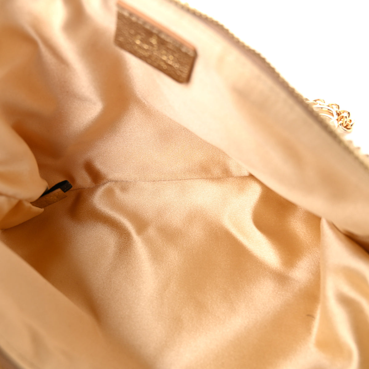 Metallic Mesh GG Evening Bag Gold Brown