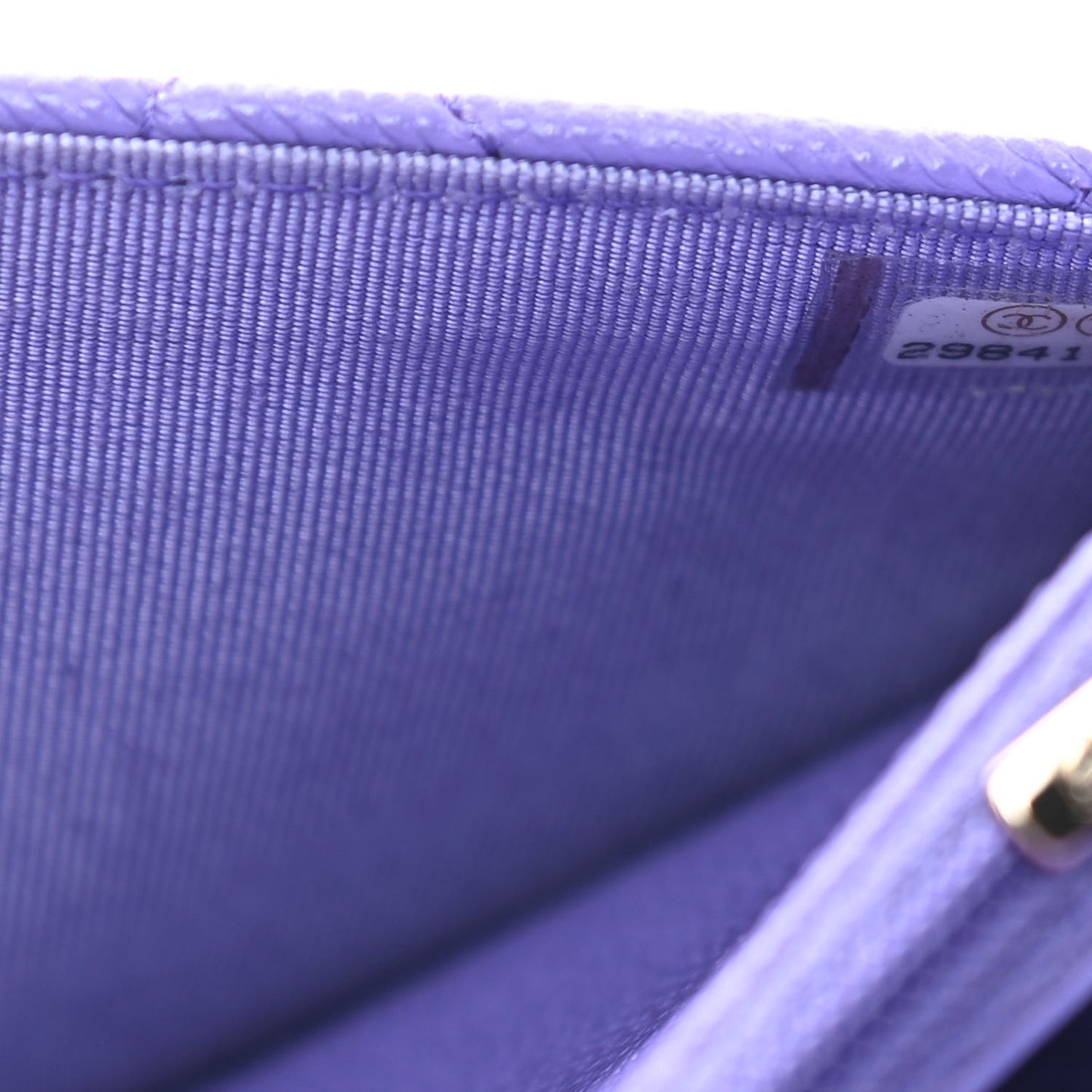 Caviar Quilted Wallet On Chain WOC Purple