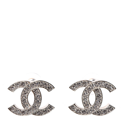Chanel Crystal CC Earrings Gold 1 of 5