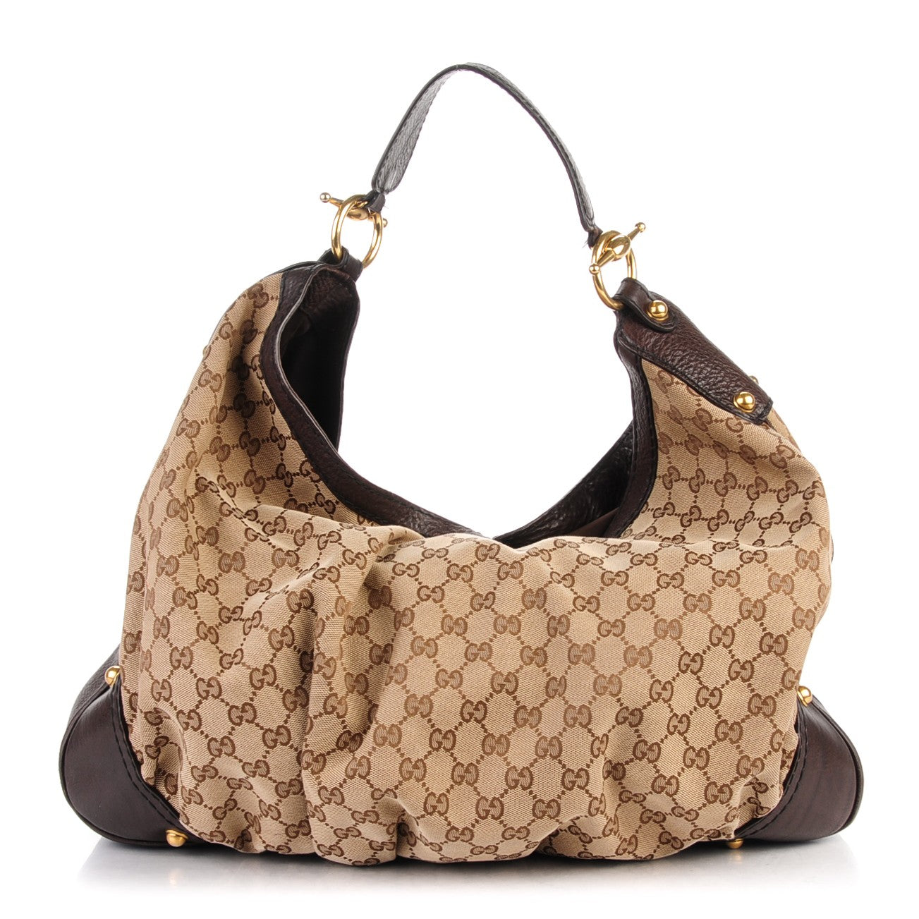 Monogram Large Jockey Hobo Dark Brown