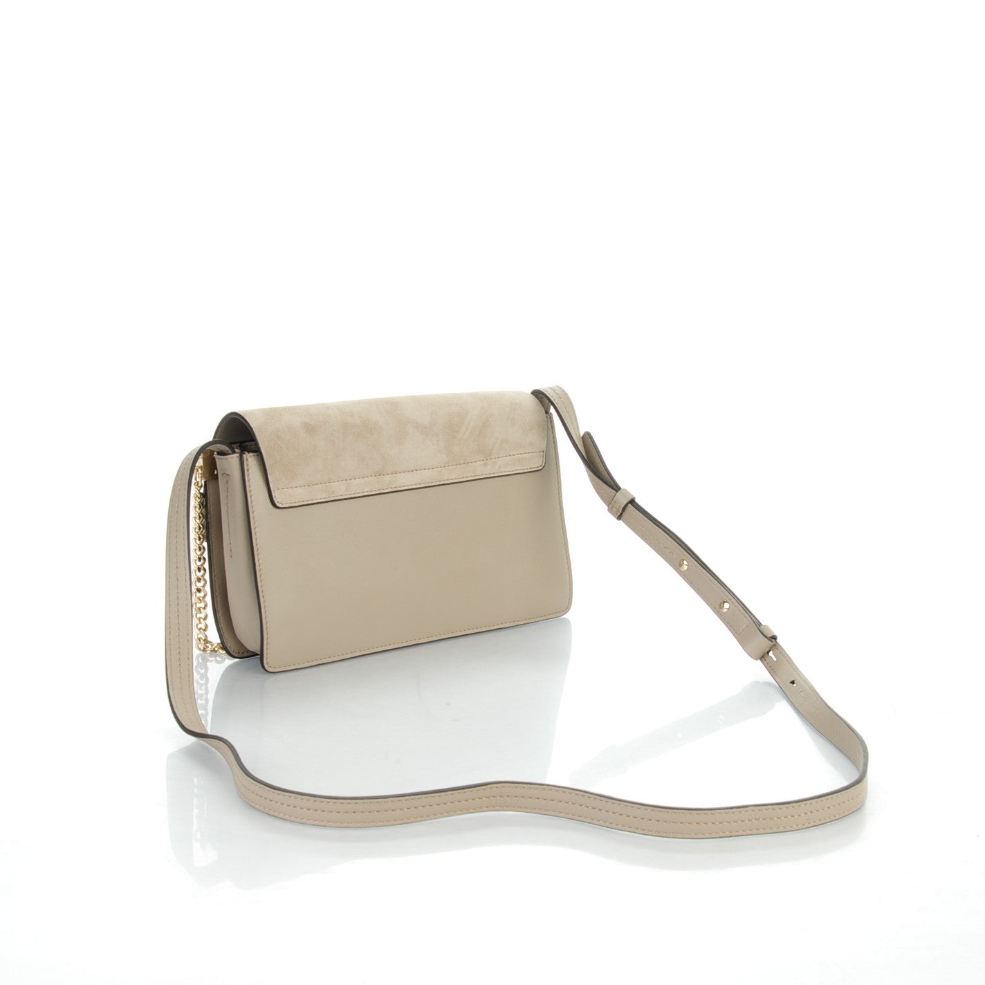 Chloe Suede Calfskin Small Faye Shoulder Bag Motty Grey 3 of 7