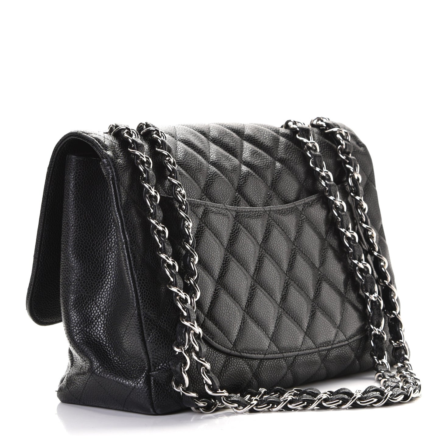 Caviar Quilted Jumbo Single Flap Black